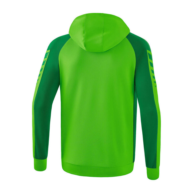 Jachetă antrenament Erima Six Wings cu glugă verde junior