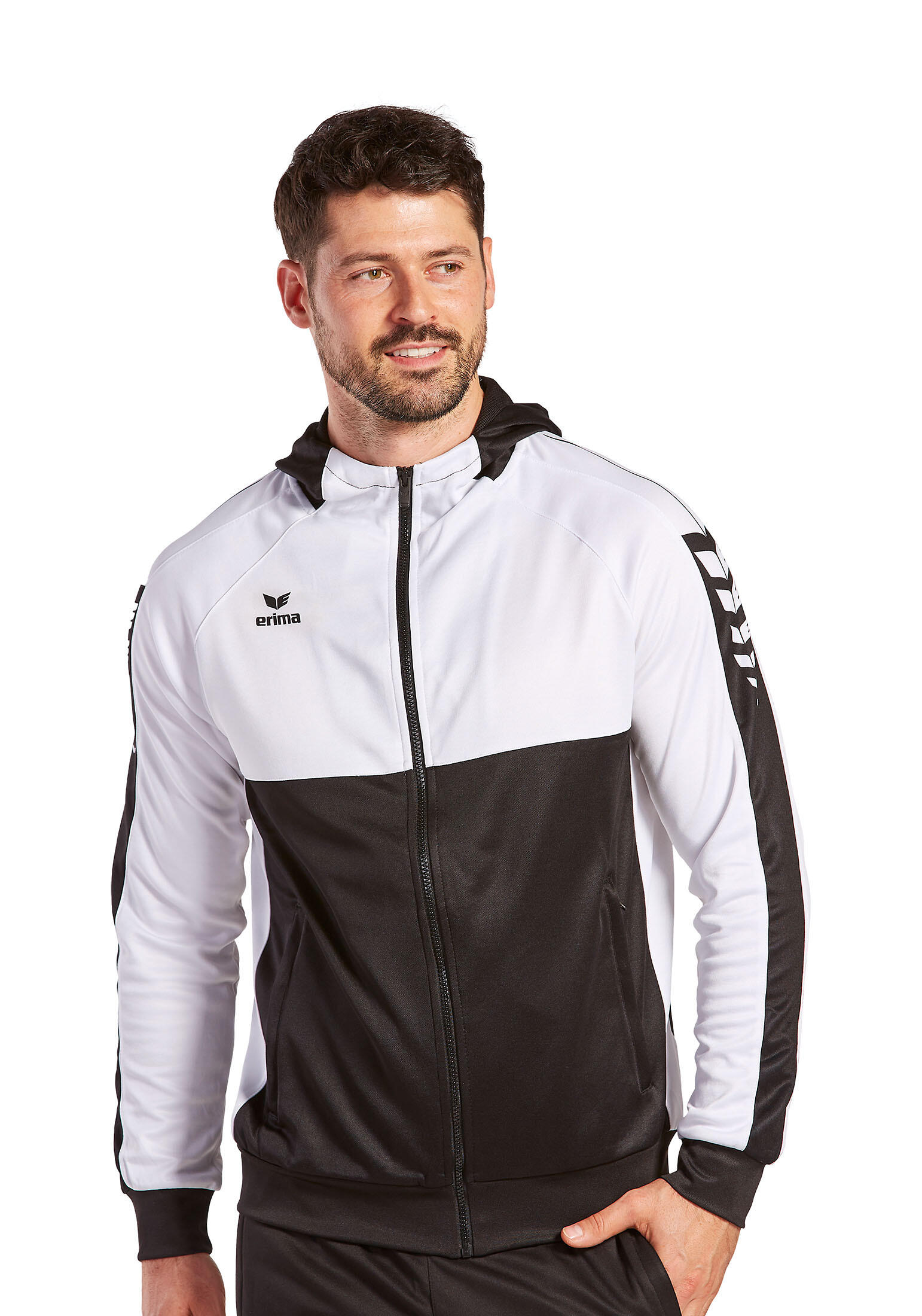 Erima Giacca Con Cappuccio Six Wings Donna | Morbida E Funzionale | Cotton Touch Con Tasche Laterali Con Cerniera | Polsini A Coste | Per Lo Sport E Il Tempo Libero - 3