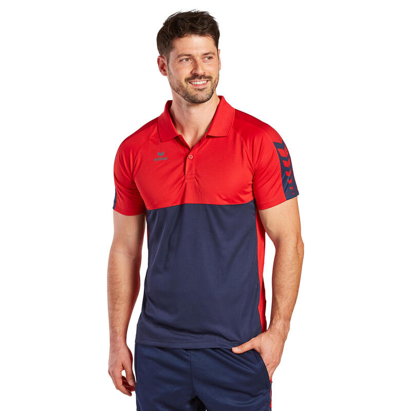 Tricou polo 565 Erima Six Wings Multicolor, guler cu nasturi
