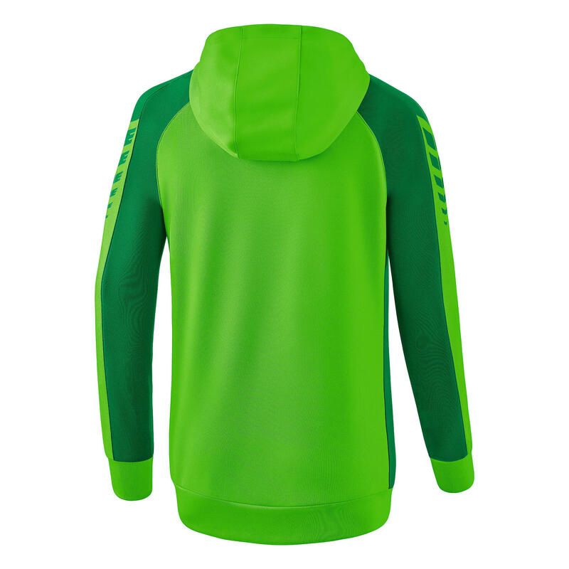 Jachetă de antrenament Erima Six Wings cu glugă verde