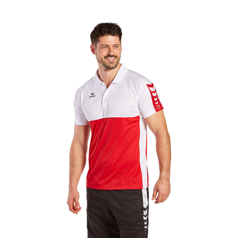 Tricou polo 565 Erima Six Wings Multicolor, guler cu nasturi