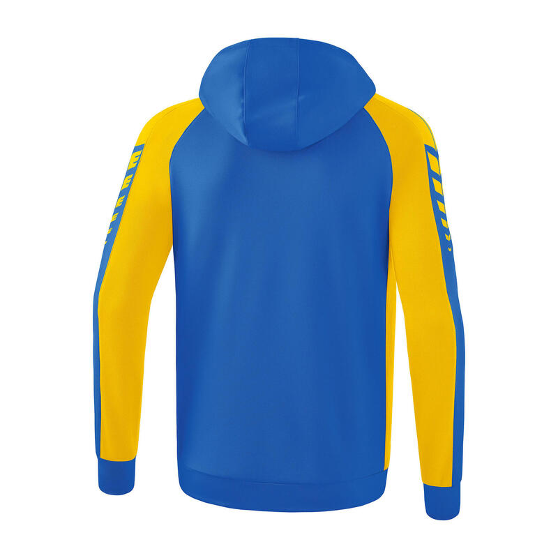 Jachetă antrenament Erima Six Wings cu glugă junior, multicolor