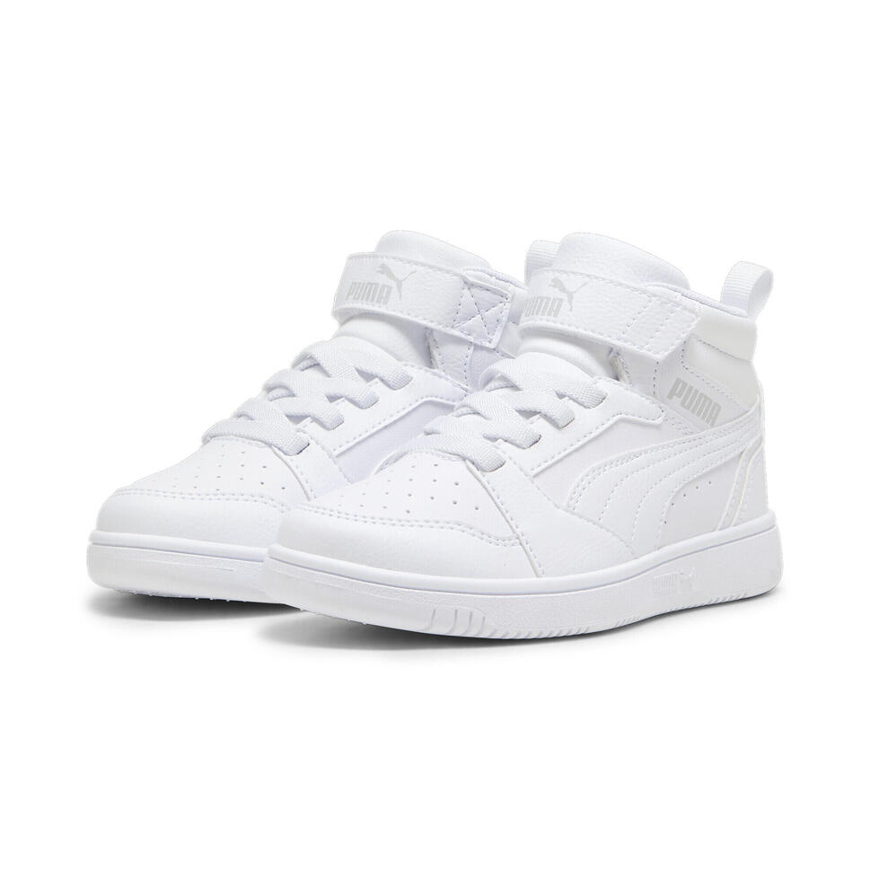 Dziecięce sneakersy Rebound V6 Mid PUMA White Cool Light Gray