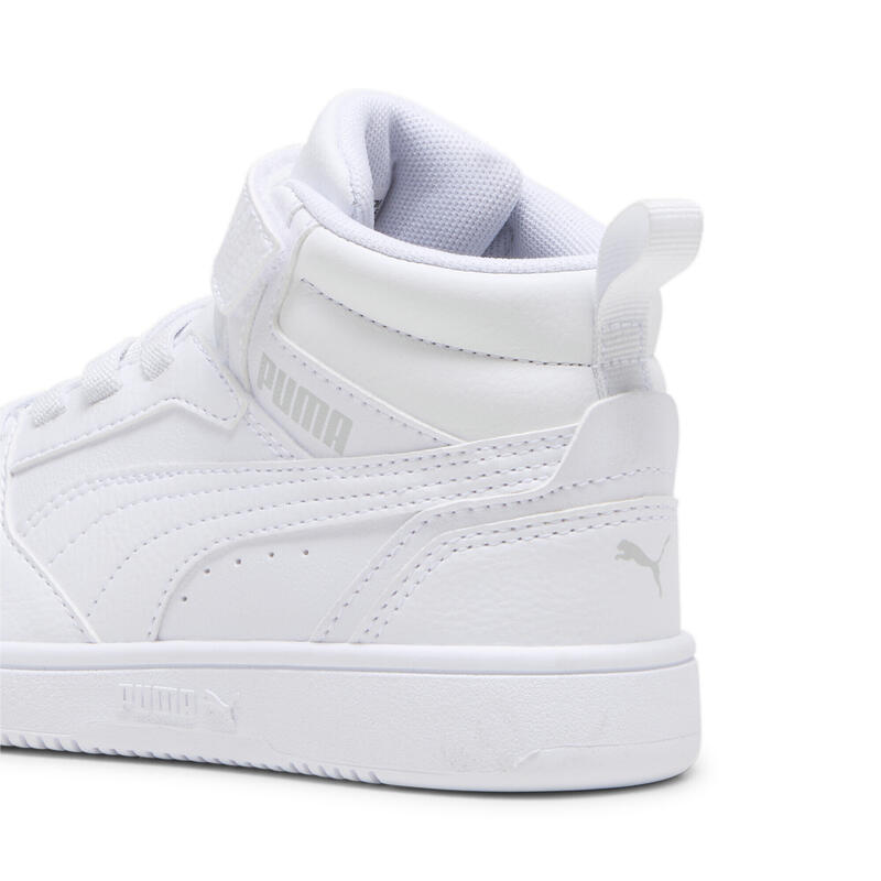 Sneakers Rebound V6 Mid da bambini PUMA White Cool Light Gray