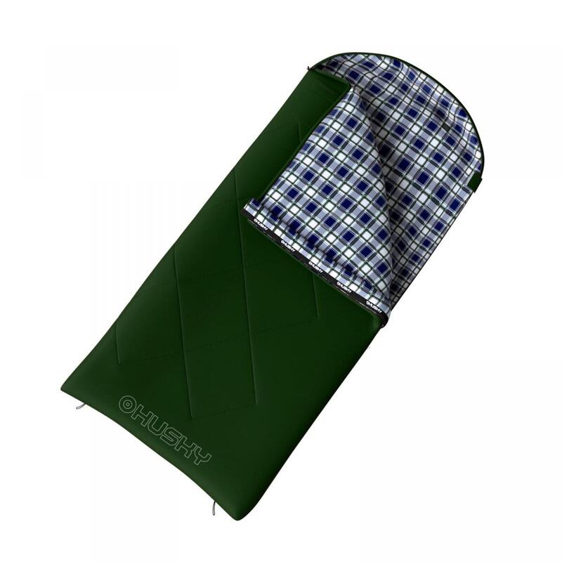 Sac de couchage modèle couverture Gary 2023 -10°C 220 cm avec flanelle - Vert