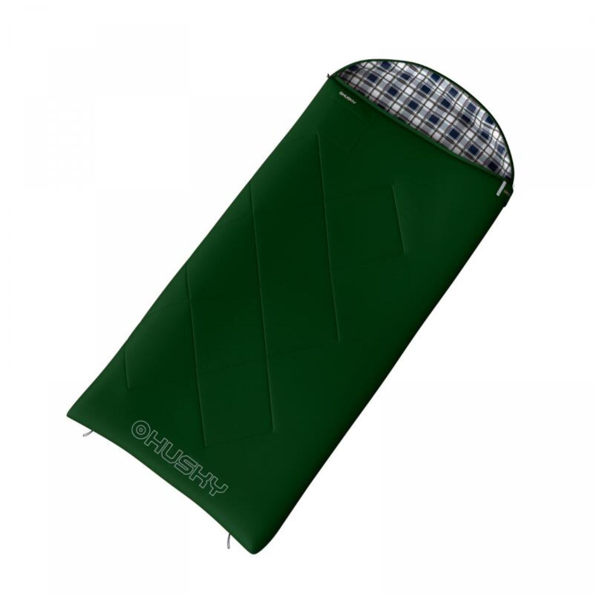 Slaapzak dekenmodel Gary 2023 -10°C 220 cm met flanel - Groen