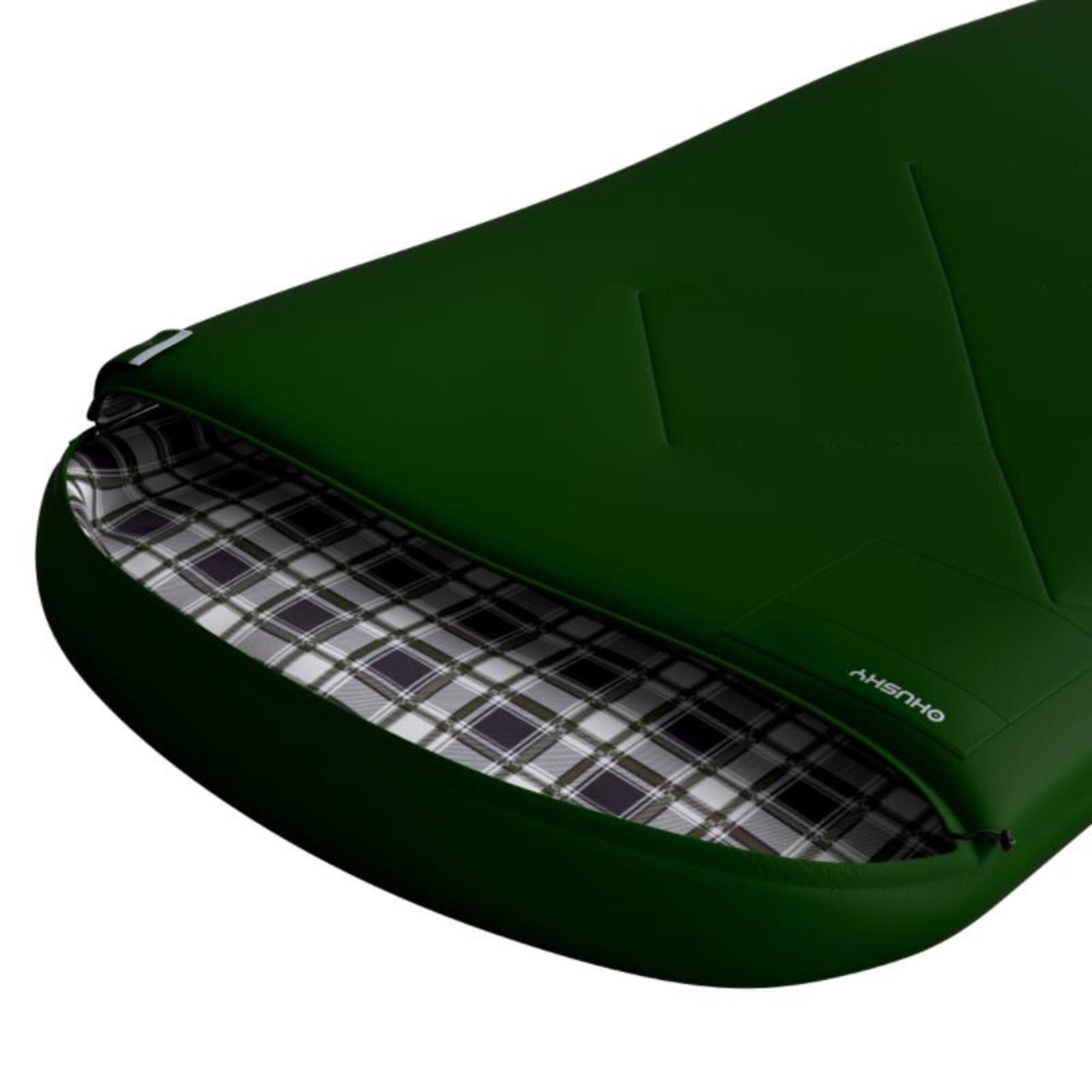 Sac de couchage modèle couverture Gary 2023 -10°C 220 cm avec flanelle - Vert