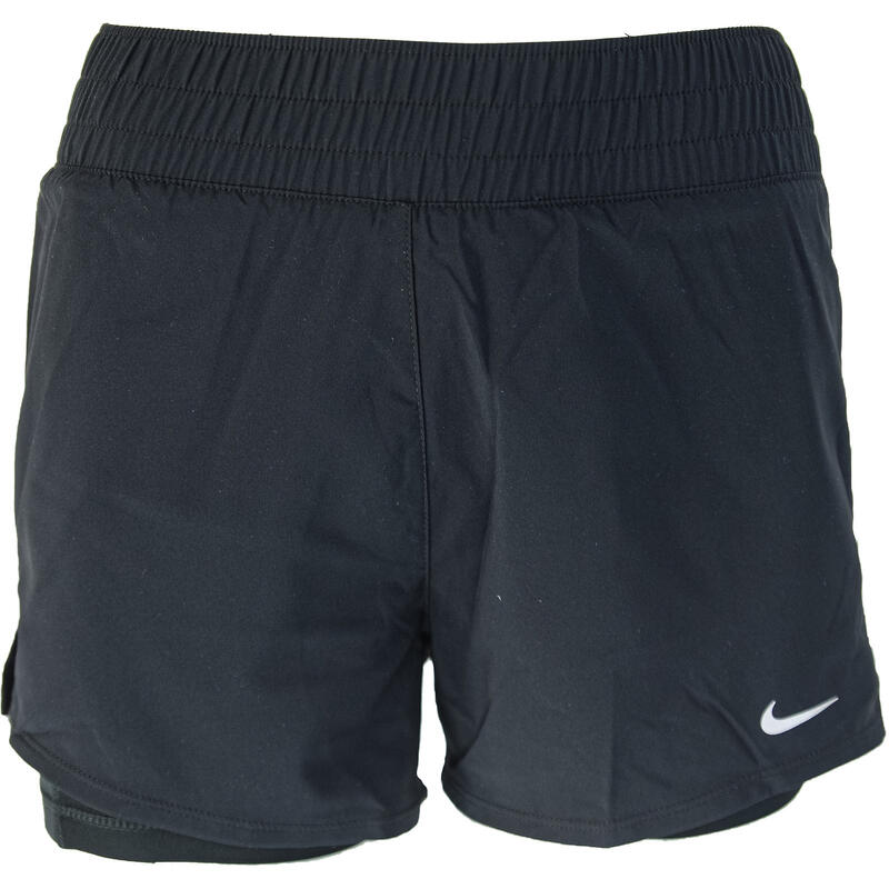 Pantaloni scurti femei Nike Dri-FIT One High Rise 2in1, Negru