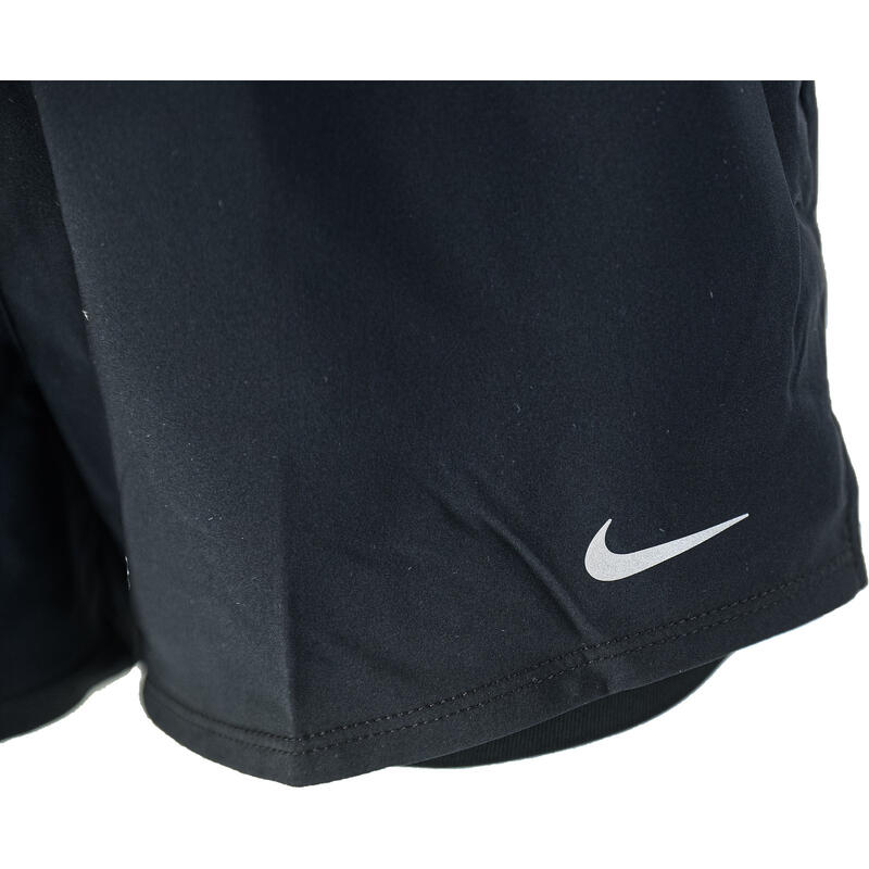 Pantaloni scurti femei Nike Dri-FIT One High Rise 2in1, Negru