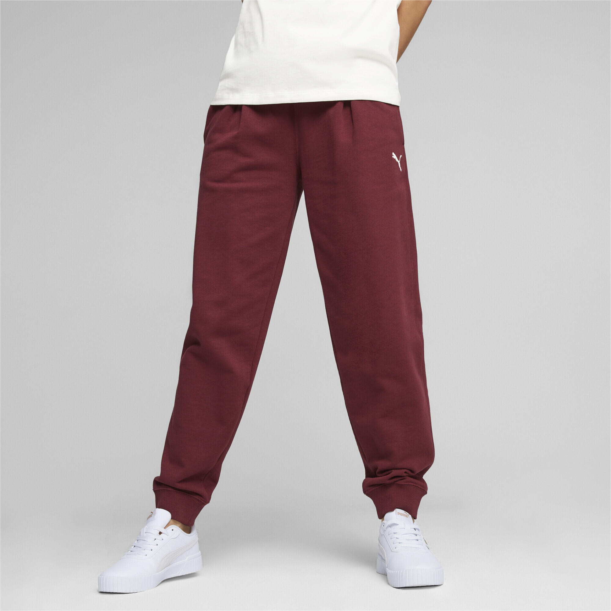 Pantalon taille haute HER Femme PUMA Dark Jasper Red 2/6