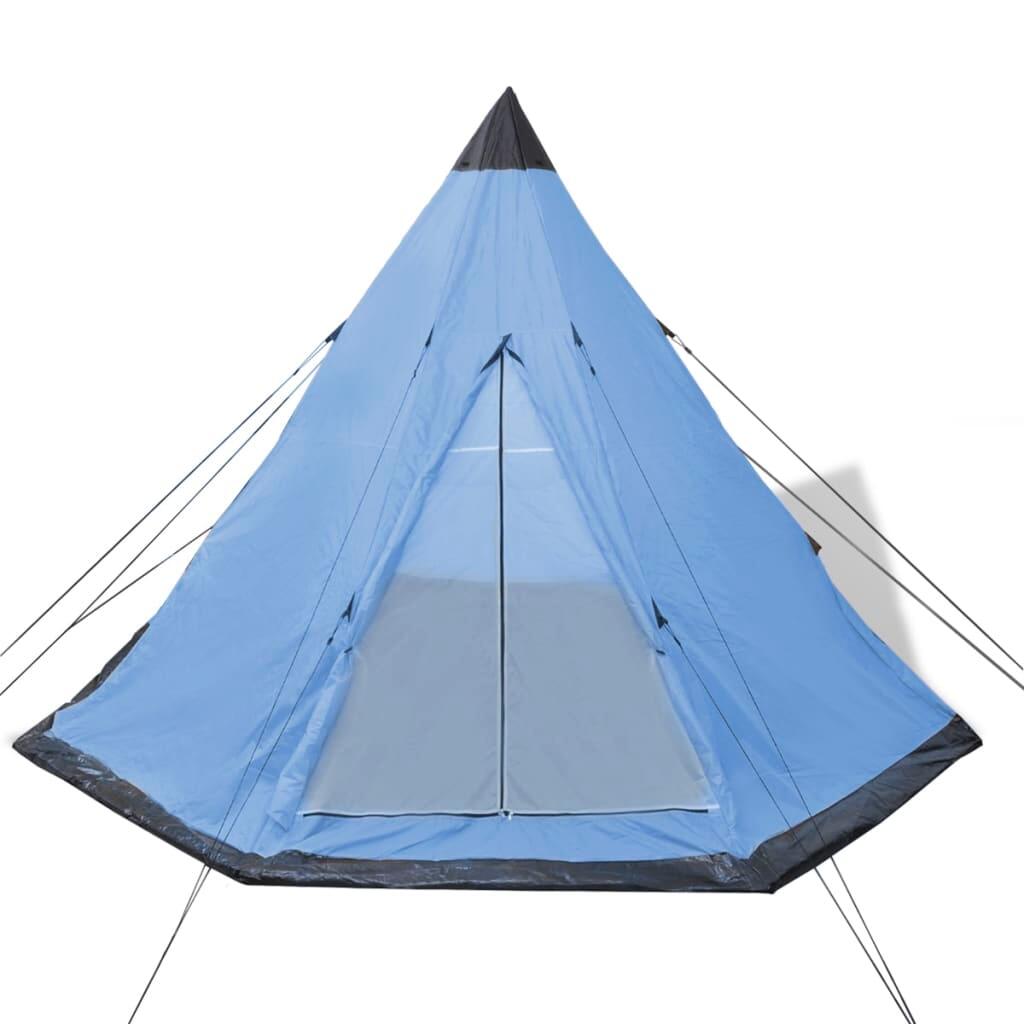 Vidaxl 4-Personen Tipi Zelt - Blau | Decathlon