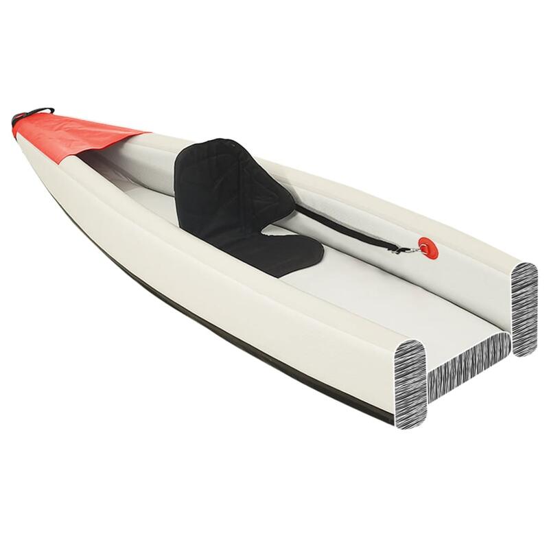 Kayak insuflável 424x81x31 cm poliéster vermelho