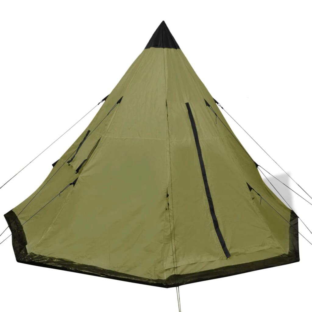 Vidaxl 4-Personen Tipi Zelt in Olivgrün 2/7