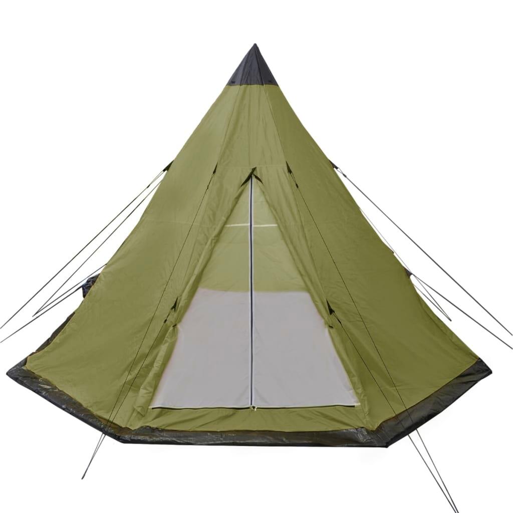 Vidaxl 4-Personen Tipi Zelt in Olivgrün 3/7