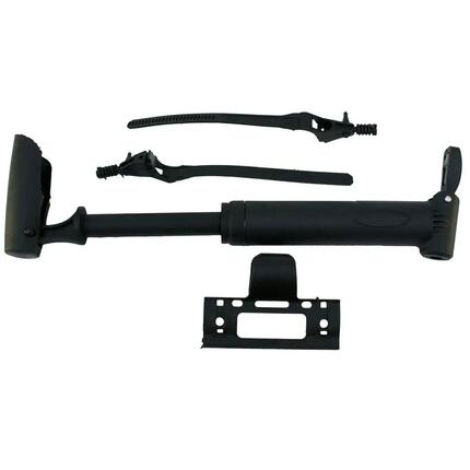 mini fietspomp met houder 19,5 cm zwart