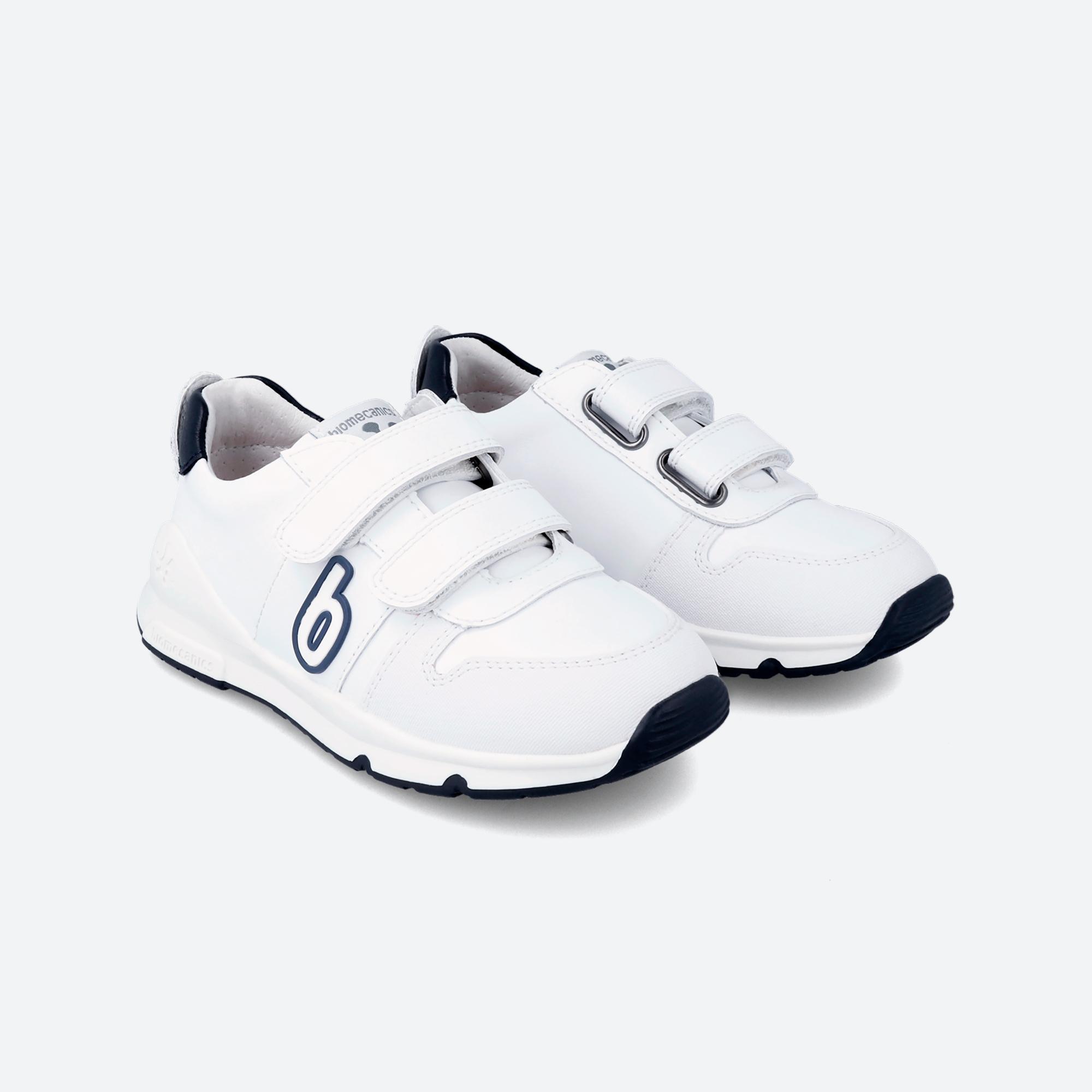 Zapatillas Deportivas Caminar Niños Biomecanics 231005A Blancas Cierre Adherente 2/5