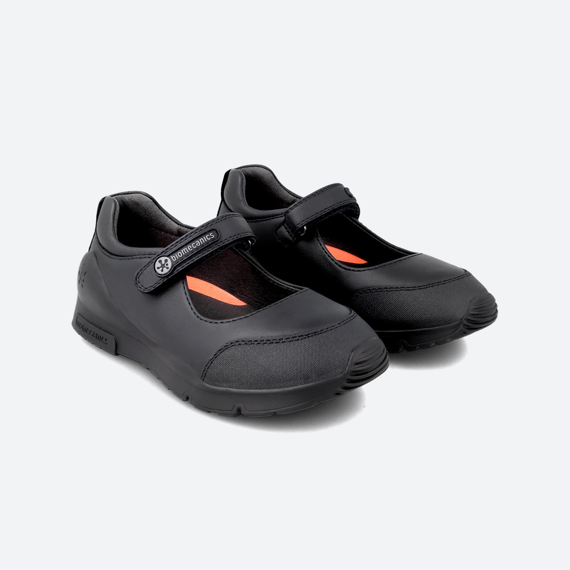 Sapatos de Colégio Menino Biomecanics 231010A em Preto Fecho Adesivo 2/5