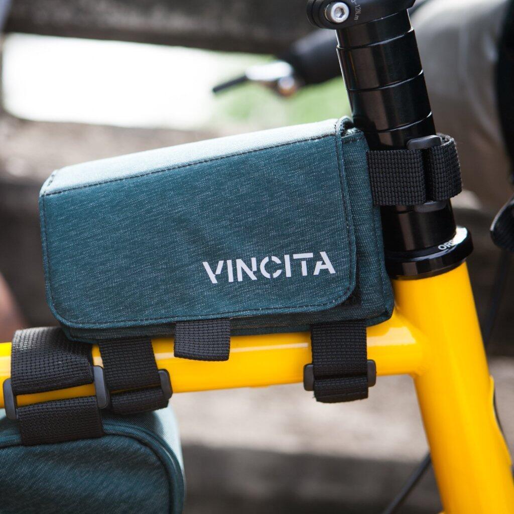 Bolsa cuadro bici 026 negra Vincita. 2/3