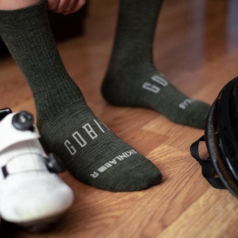 Chaussettes vélo hiver Winter Merino Army