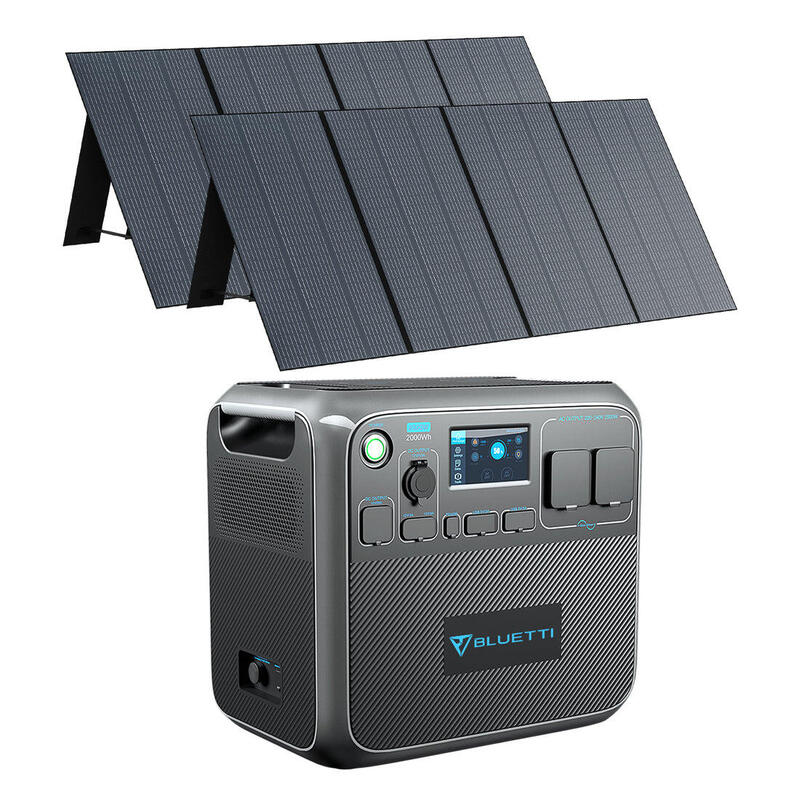 Générateur Électrique BLUETTI AC200P avec 2 Panneau Solaire 350W PV350  BLUETTI