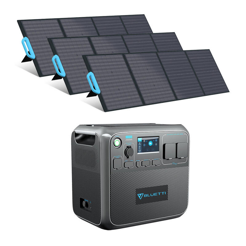 Generatore Solare BLUETTI AC200P con 3 PV120 Pannelli Solari