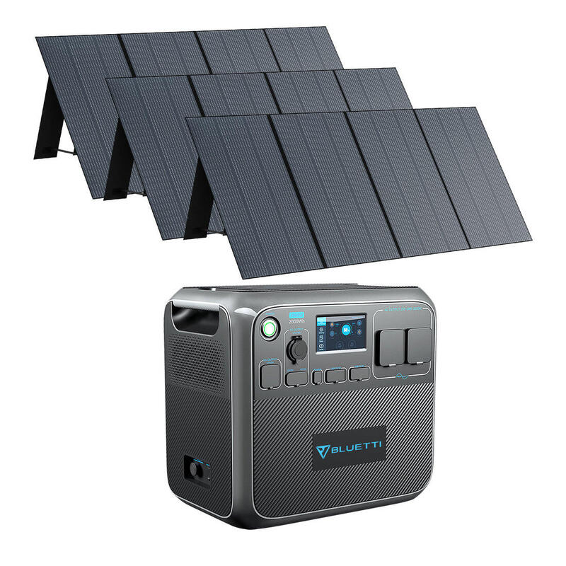 Generador Solar BLUETTI AC200P con 3 Paneles Solares PV350