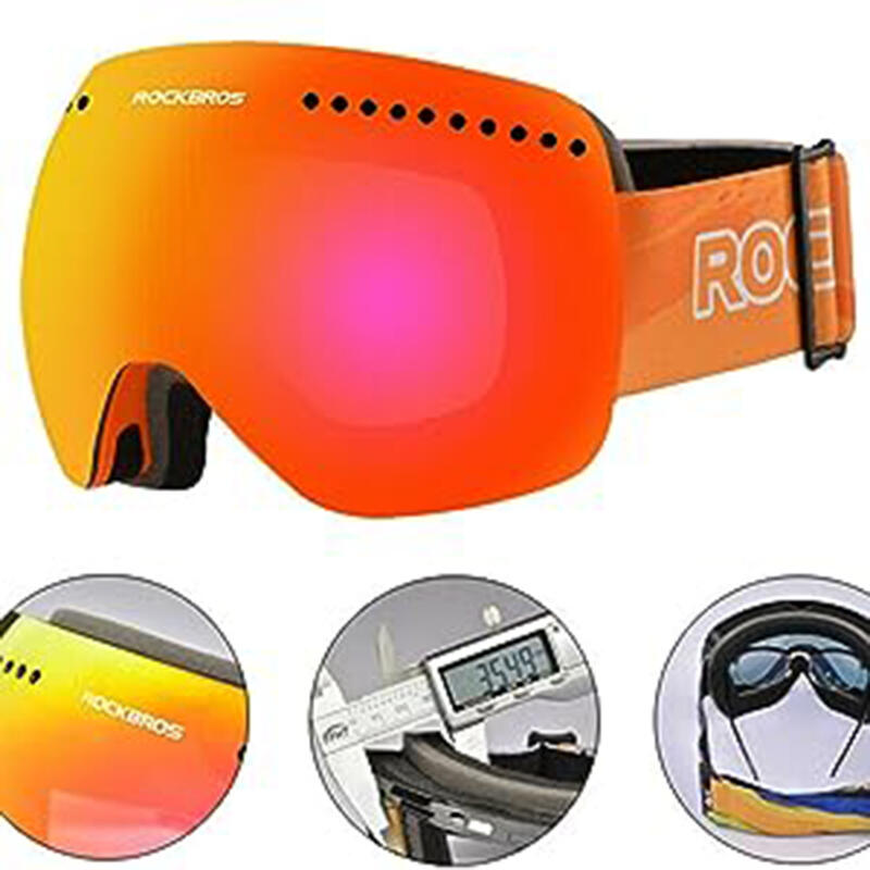 Lunettes de Ski Snowboard Adulte Lunettes de Neige Anti-buée