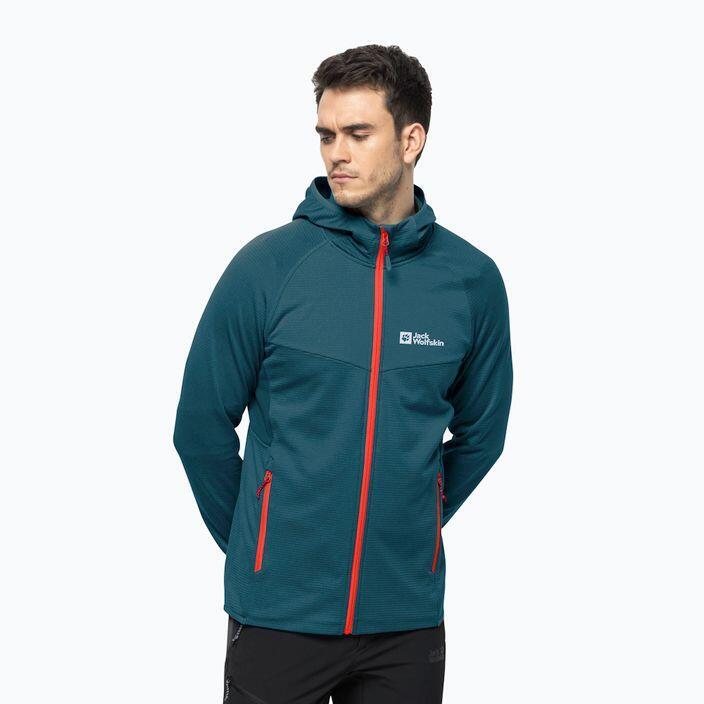 Férfi Jack Wolfskin Hydro Grid Hooded FZ fleece melegítőfelső