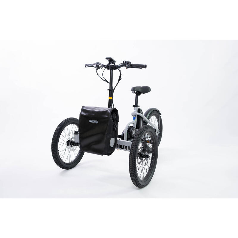 Triciclos eléctricos para adulto, triciclo de tres ruedas, doble