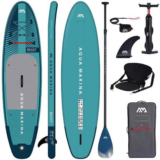 AQUA MARINA BEAST Tavola SUP Stand Up Paddle gonfiabile con sedile da kayak