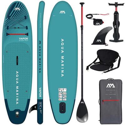 Aqua marina vapor bt-23vap 315 cm sup opblaasbaar board kajak zitje blauw