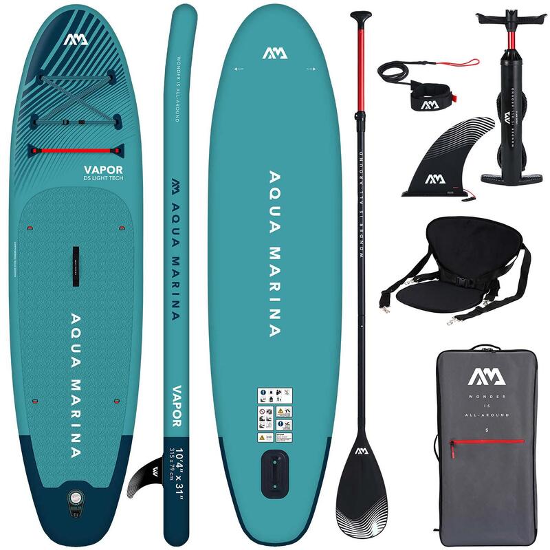 AQUA MARINA VAPOR SUP Board Stand Up Paddle aufblasbar KAJAK SITZ