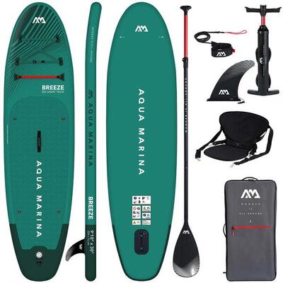 Aqua marina breeze 9’10” bt-23brp sup opblaasbaar board kajak stoel groente