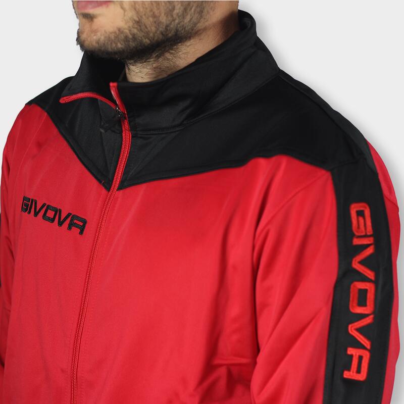 Chandal Givova Roma Rojo/Negro Poliéster