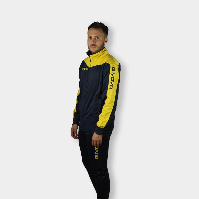 Unisex Sportset Givova Roma 4XL - Ademend Blauw en Geel