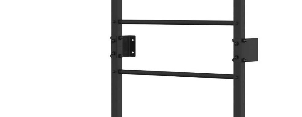 Drabinka gimnastyczna metalowa z drążkiem UNDERFIT 228 x 115 cm czarna 4/4