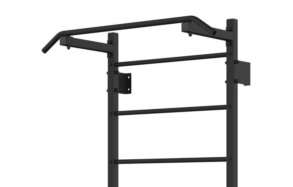 Drabinka gimnastyczna metalowa z drążkiem UNDERFIT 228 x 115 cm czarna 3/4