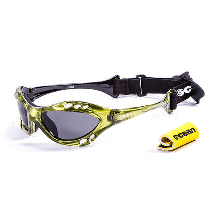 Lunette soleil flottantes sport nautiques OCEAN Cumbuco vert et fume
