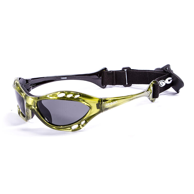 Lunette soleil flottantes sport nautiques OCEAN Cumbuco vert et fume