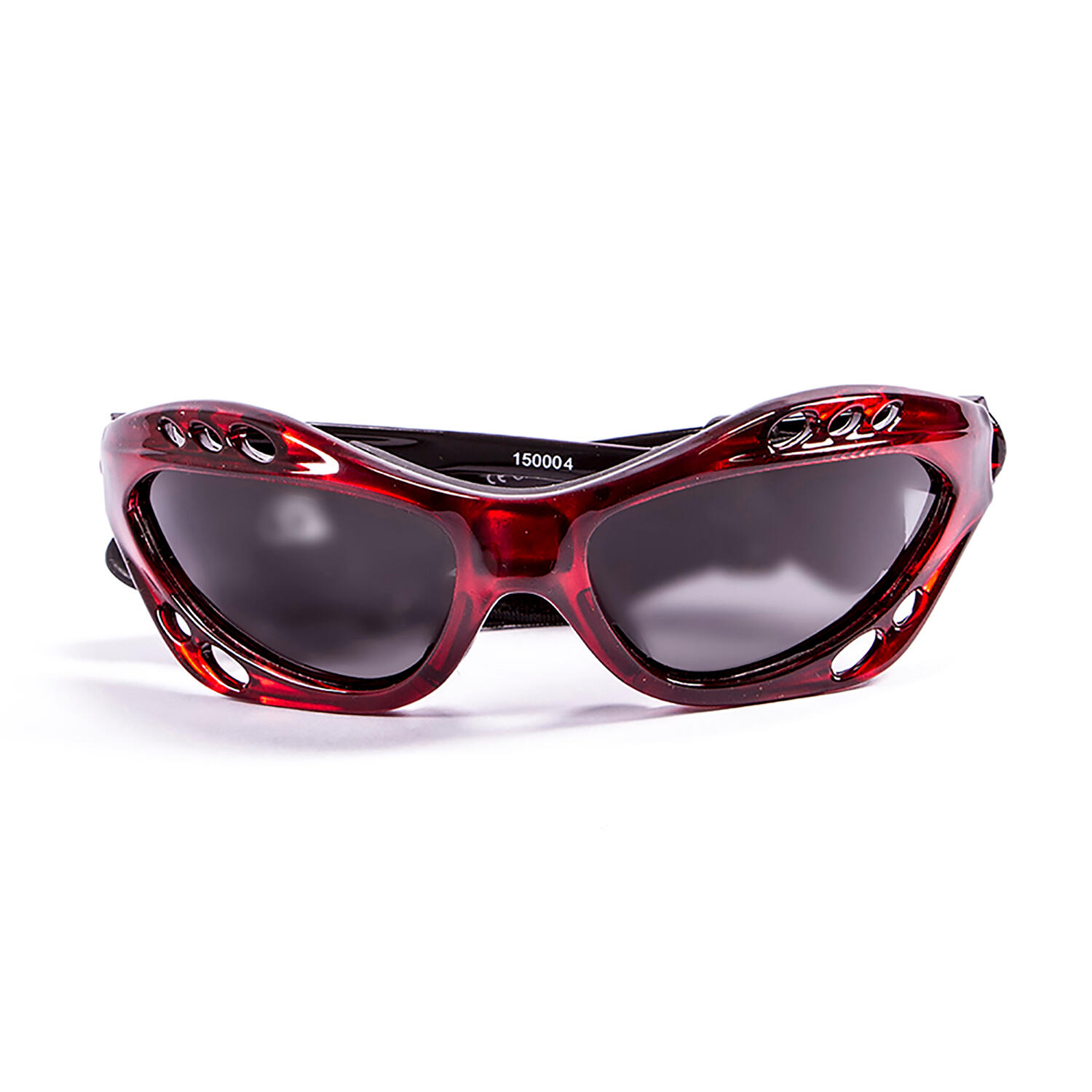 Lunette soleil flottantes sport nautiques OCEAN Cumbuco rouge et fume 3/3