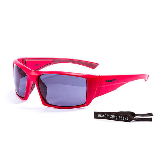 Lunette soleil flottantes sport nautiques OCEAN Aruba rouge et fume