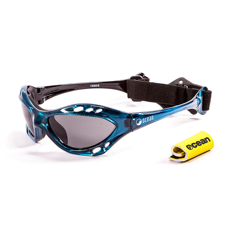 Lunette soleil flottantes sport nautiques OCEAN Cumbuco bleu et fume