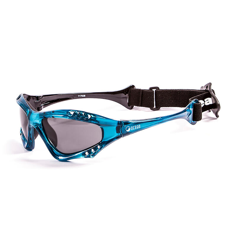 Lunette soleil flottantes sport nautiques OCEAN Australia bleu et fume