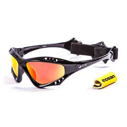 Lunette soleil flottantes sport nautiques OCEAN Australia noir et revo rouge