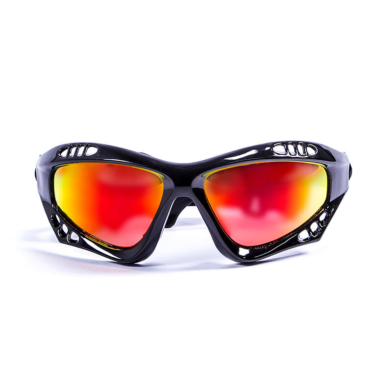 Lunette soleil flottantes sport nautiques OCEAN Australia noir et revo rouge