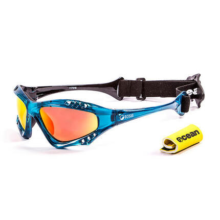 Lunette soleil flottantes sport nautiques OCEAN Australia bleu et revo rouge