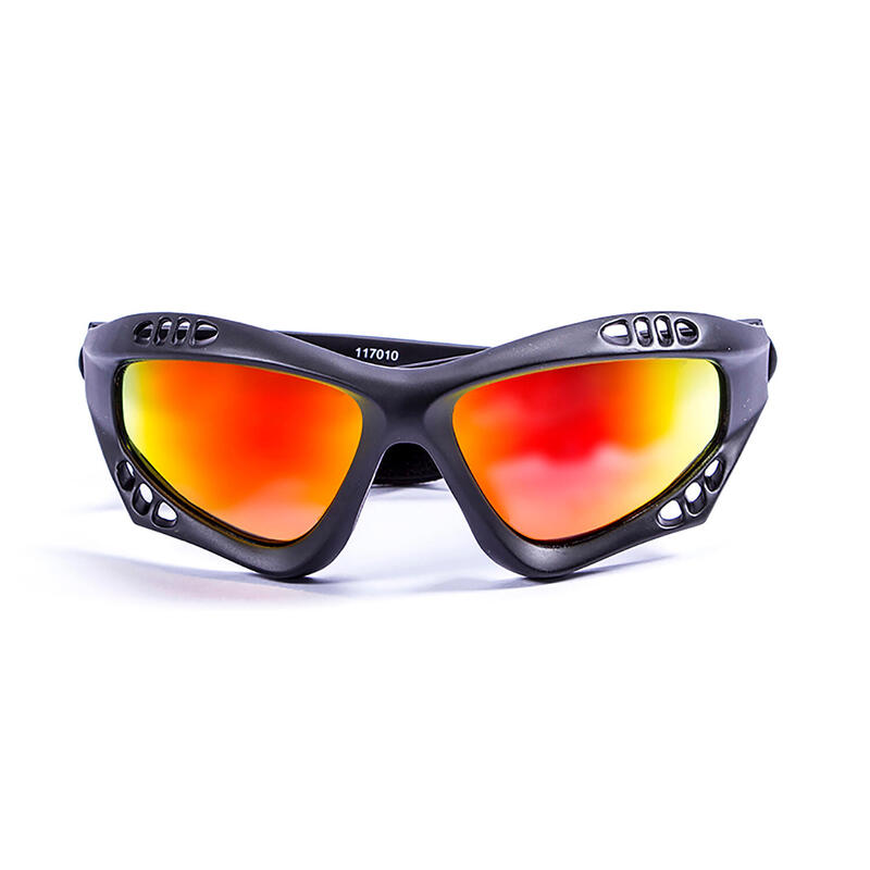 Lunette soleil flottantes sport nautiques OCEAN Australia noir et revo rouge