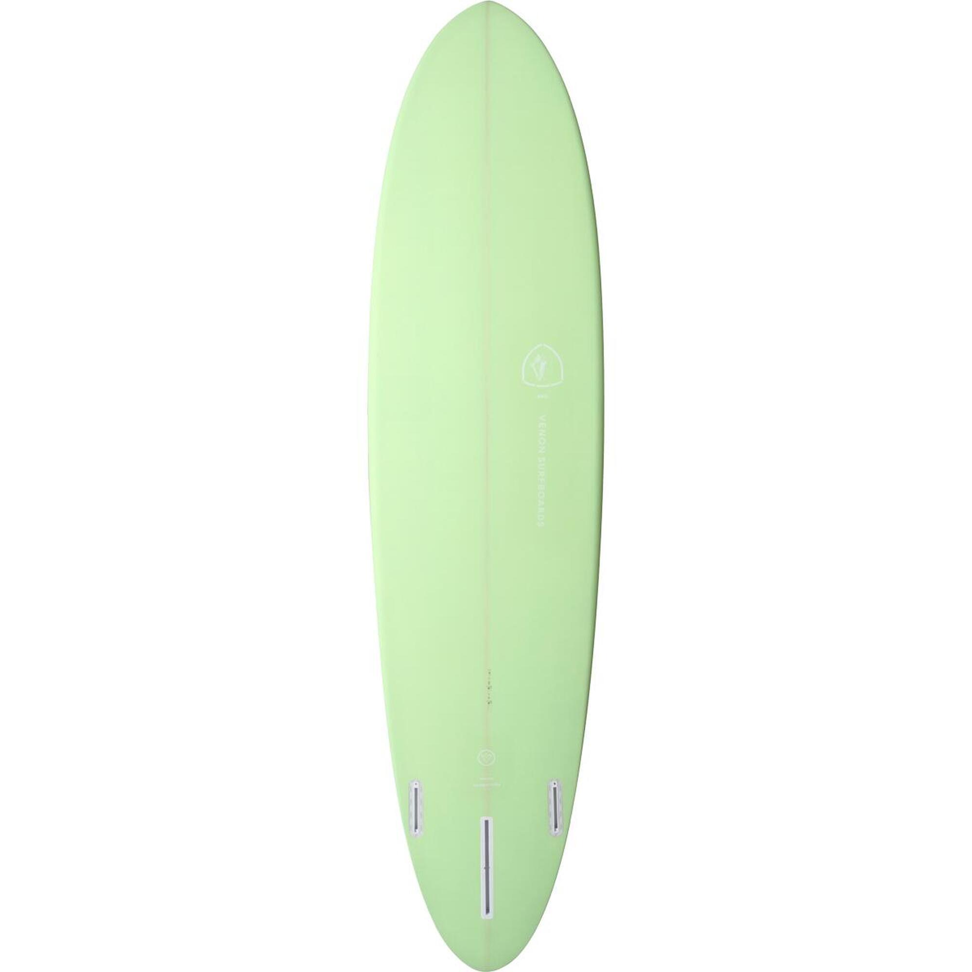 Planche de surf EGG Mid Length 2+1 White Deck Lime 7'2"