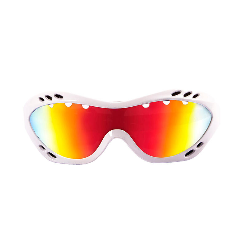 Lunette soleil flottantes sport nautiques OCEAN Costa Rica blanc et revo rouge