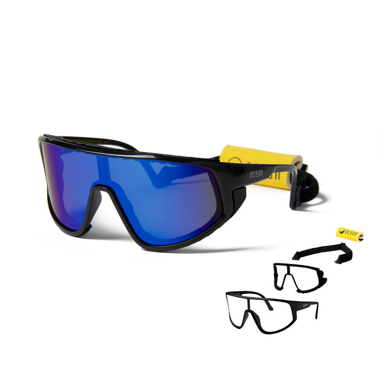 Lunette soleil flottantes sport nautiques OCEAN Killy noire et bleu